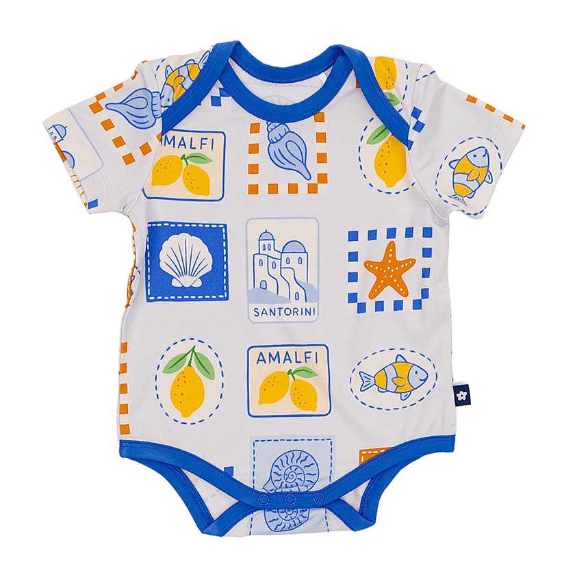 Short Sleeve Bodysuit in Mediterranean Breeze