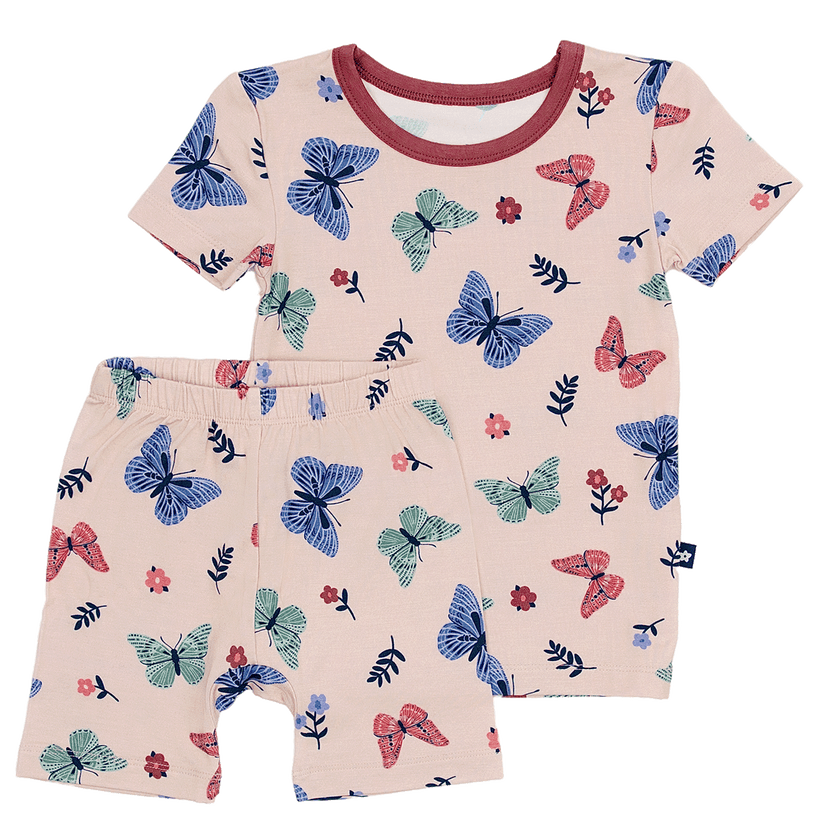 Short Sleeve Pajamas in Butterfly Parade