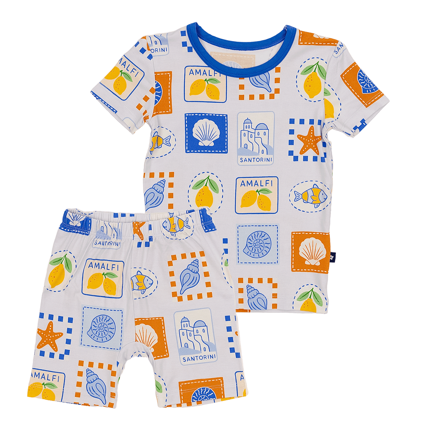 Short PJ Set in Mediterranean Breeze