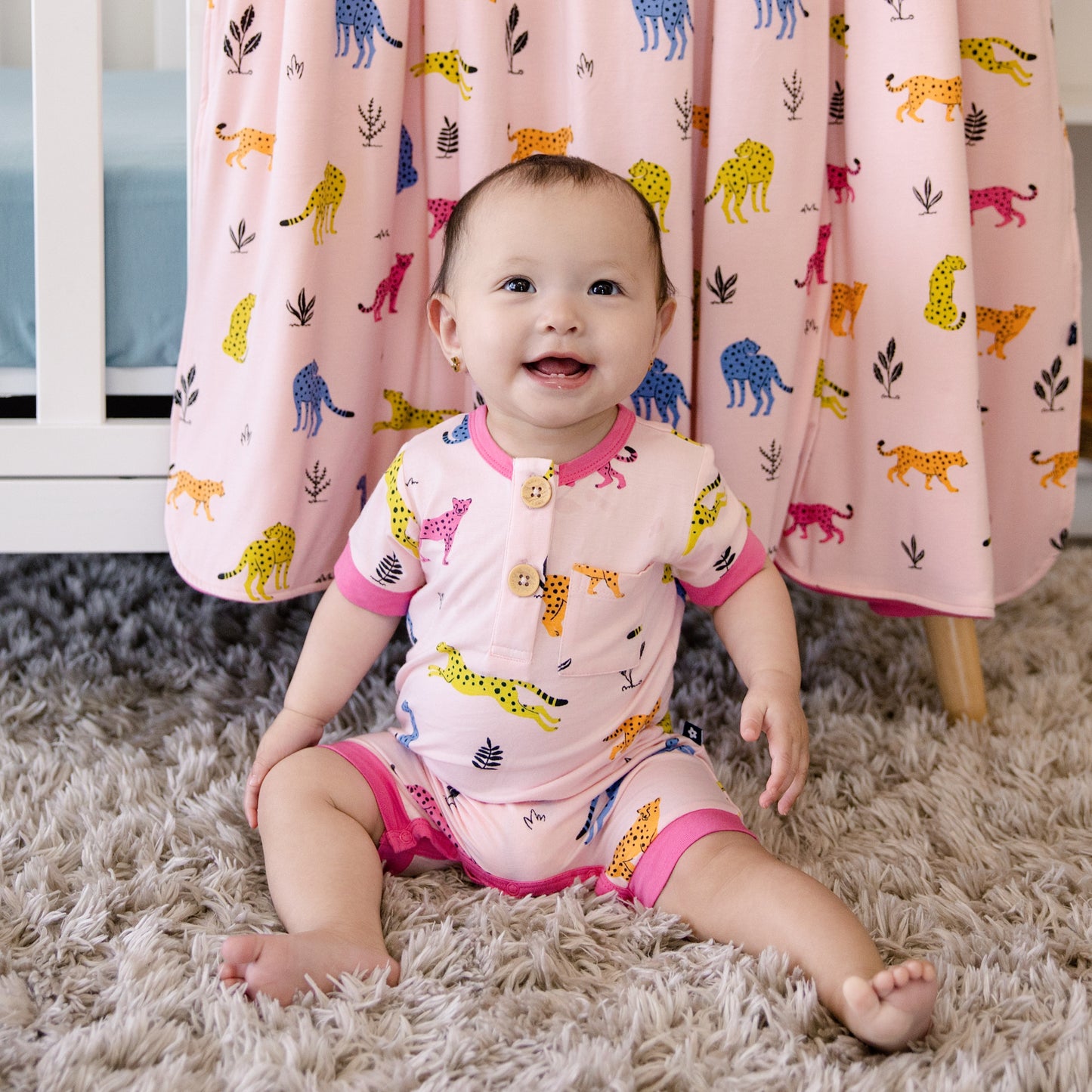 Short Romper in Jungle Cat