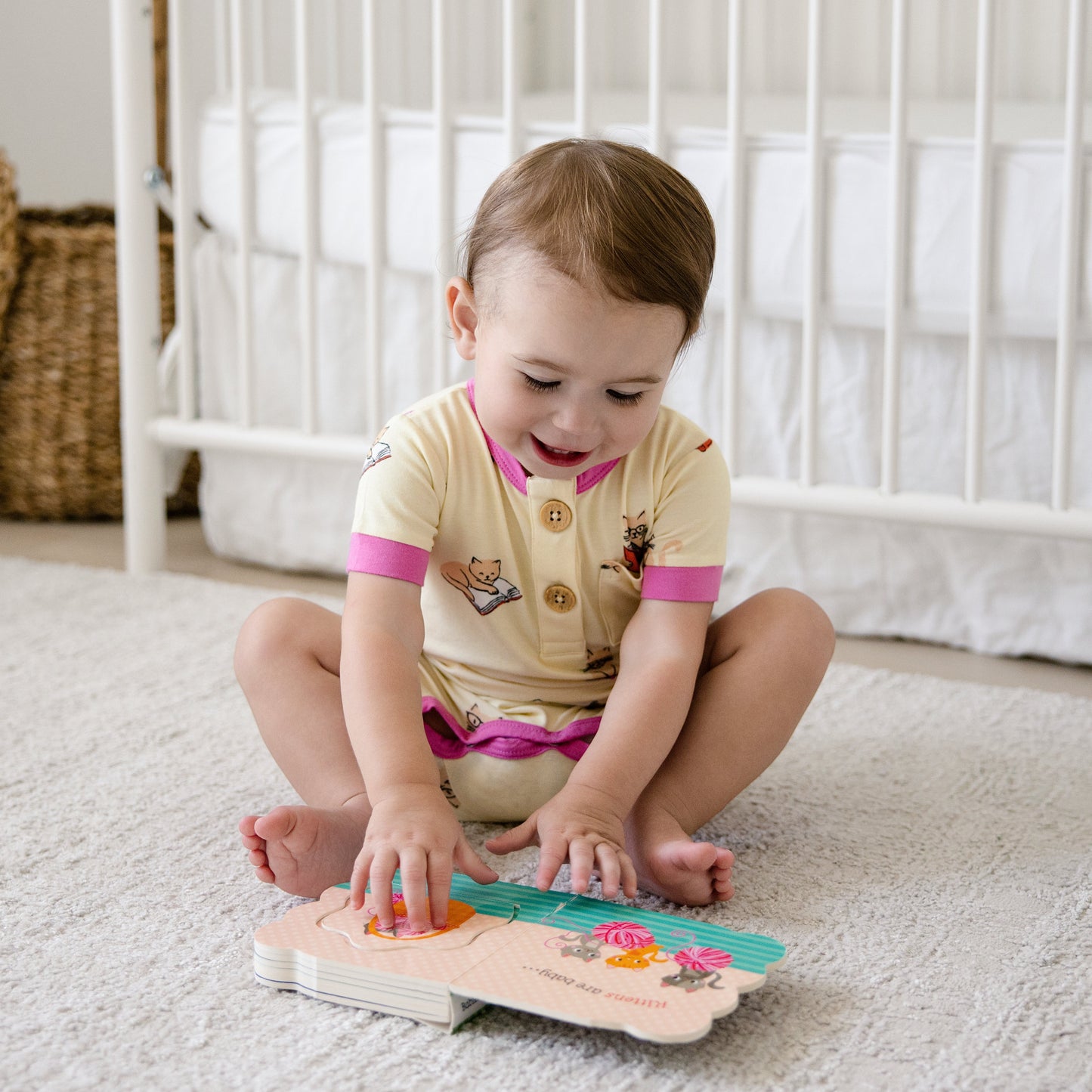 Short Romper in Whiskers and Words