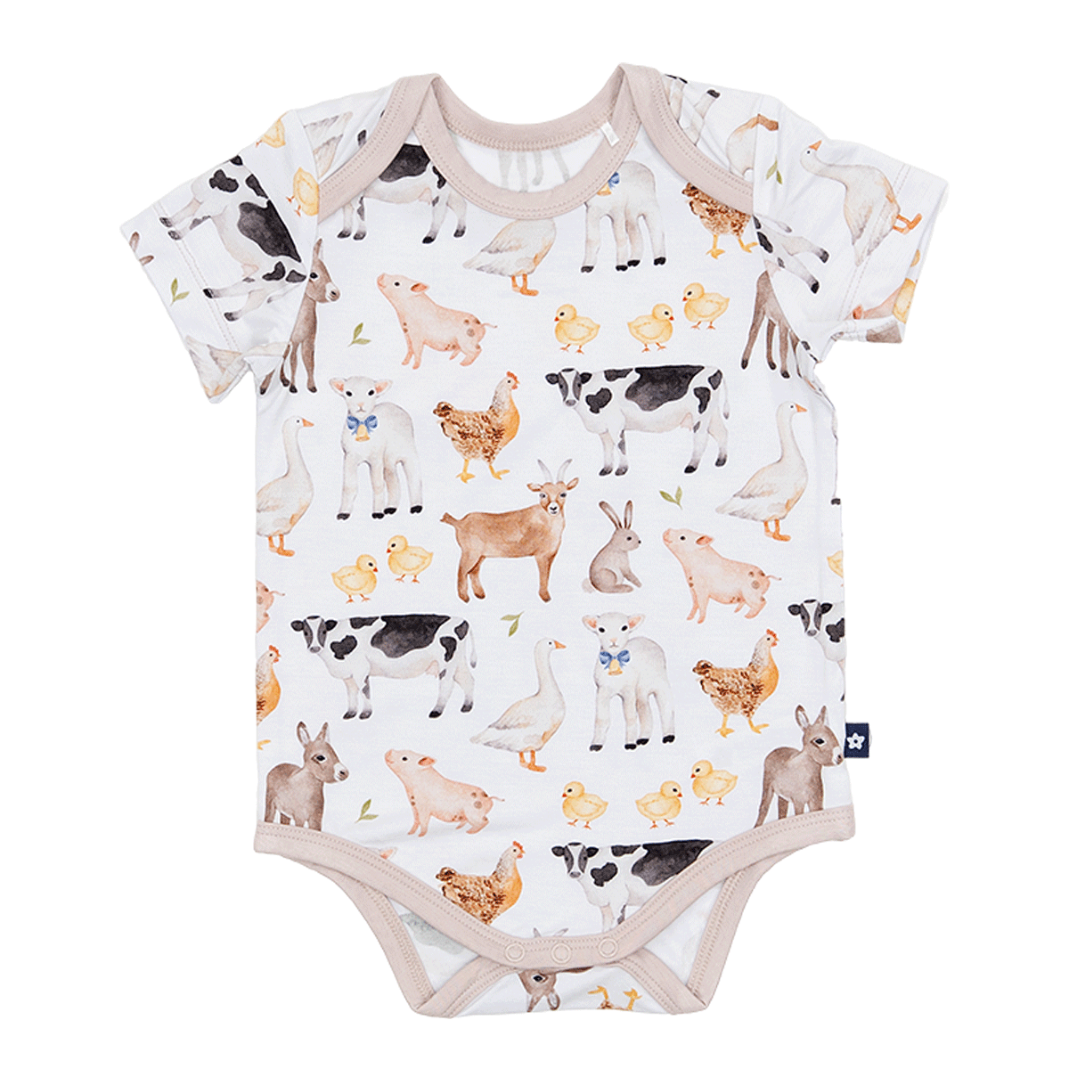 Short Sleeve Bodysuit in Funny Farm