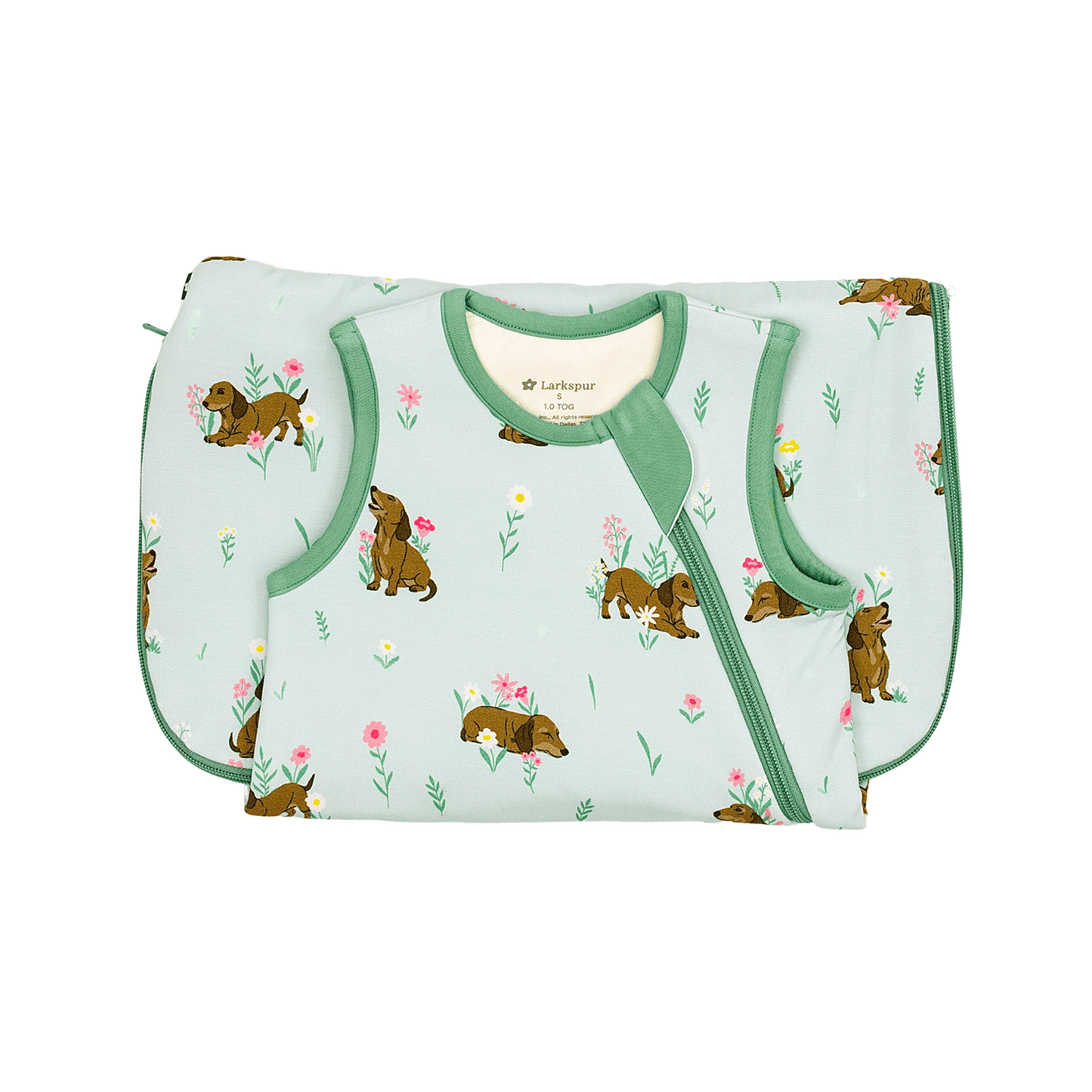 Sleep Sack in Dachshund Garden 1.0 TOG