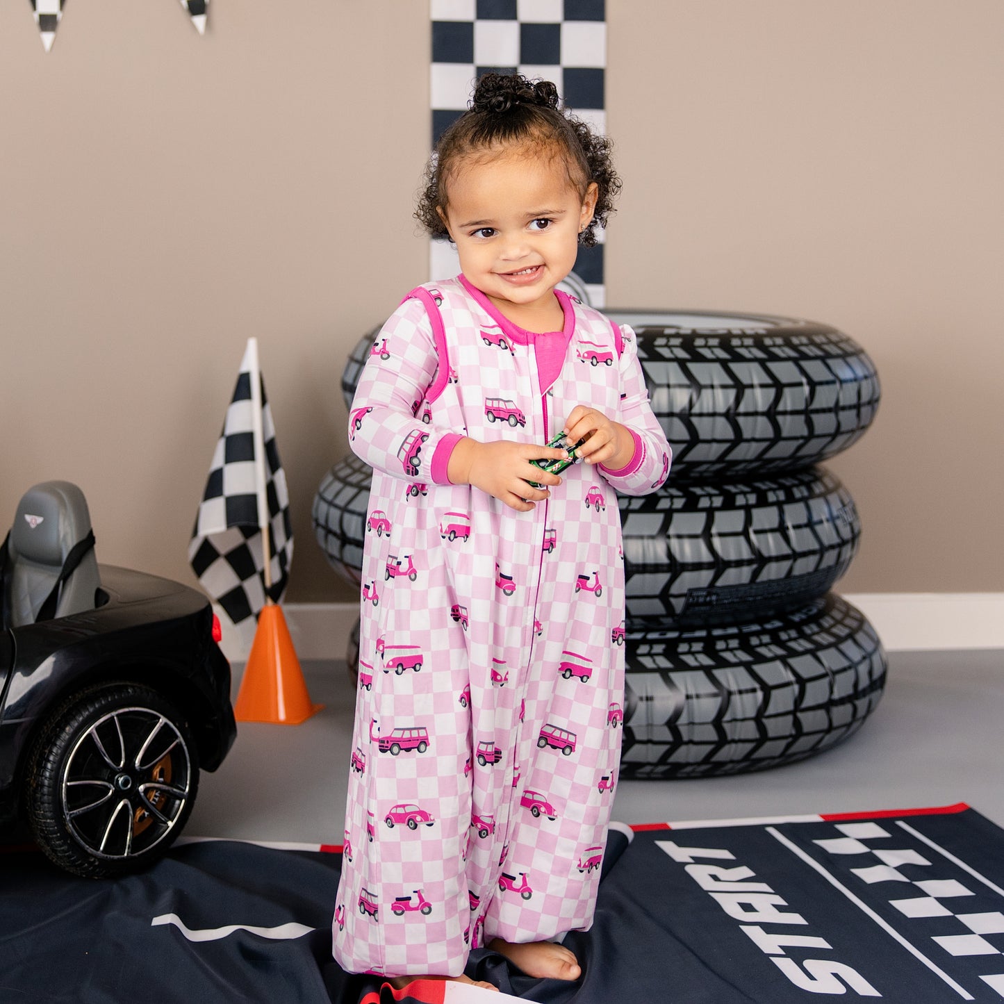 Sleep Sack Walker in Pink Wheels 1.0 TOG