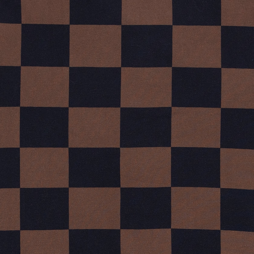 Everyday Crew Neck Tee in Cocoa Check