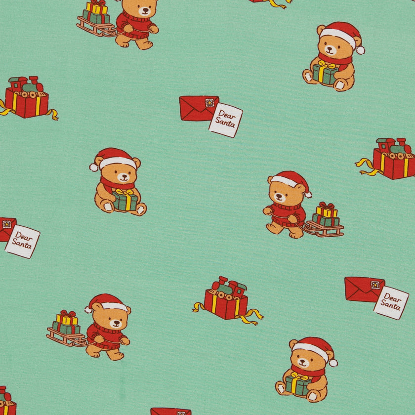Convertible Footed Romper in Dear Santa