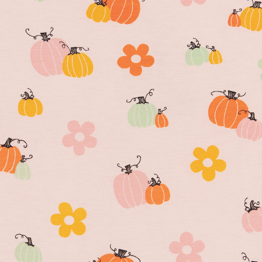 Convertible Footed Romper in Pumpkin Patch