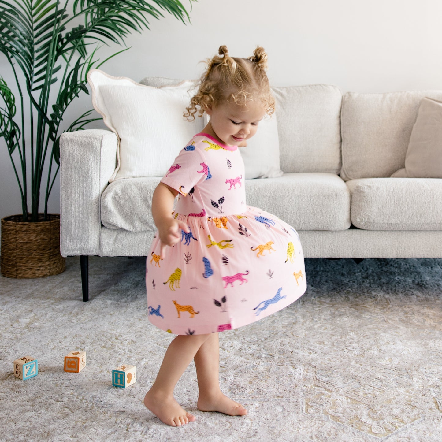 Twirl Dress in Jungle Cat