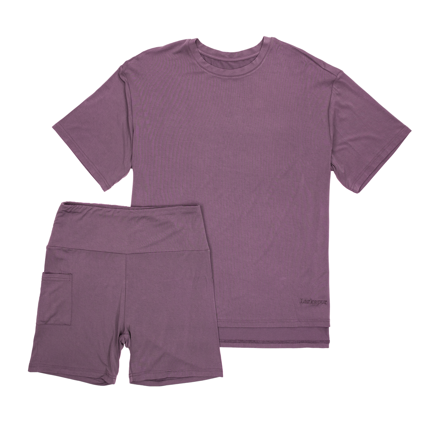 Women's Biker Short Set in Currant