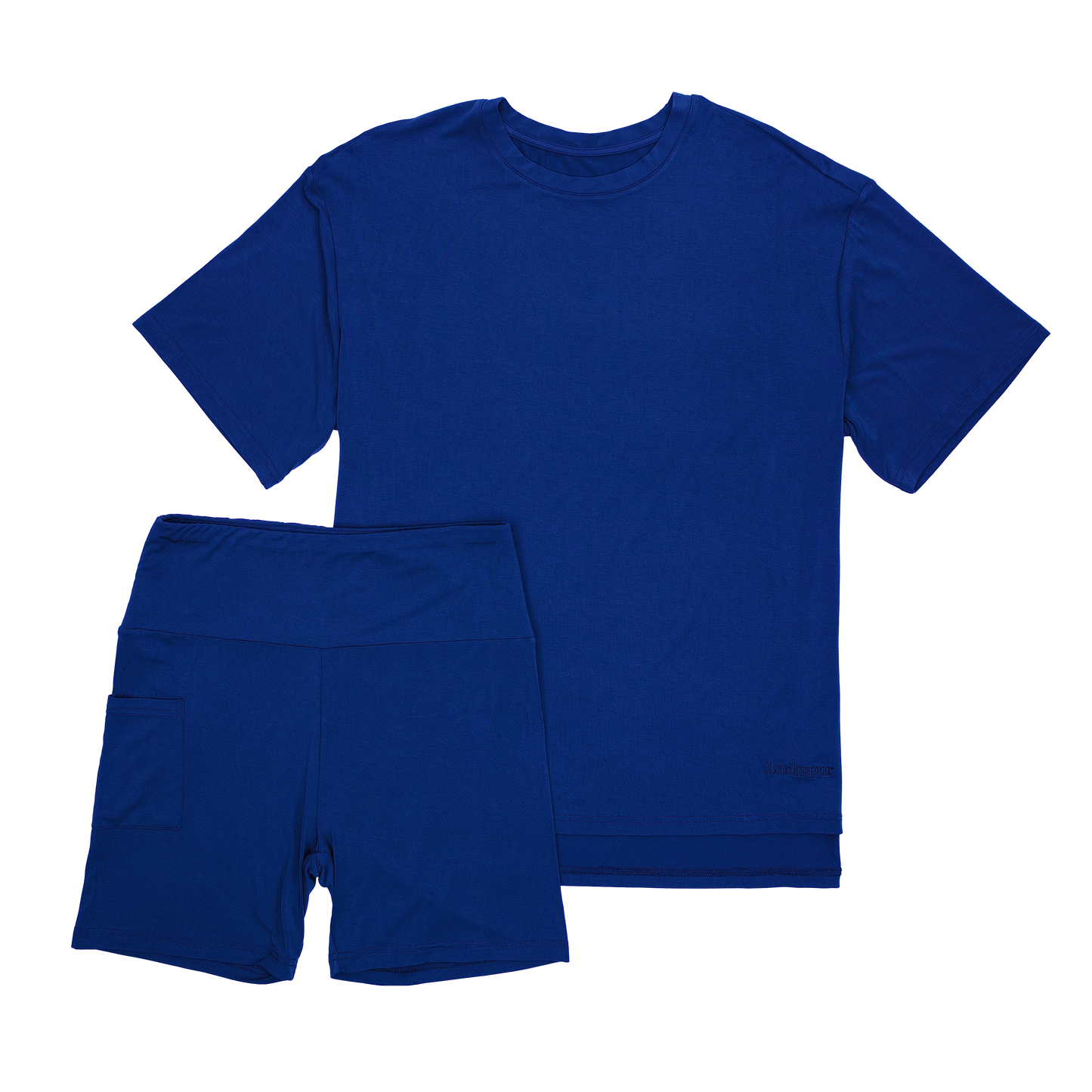 Women's Biker Short Set in Royal