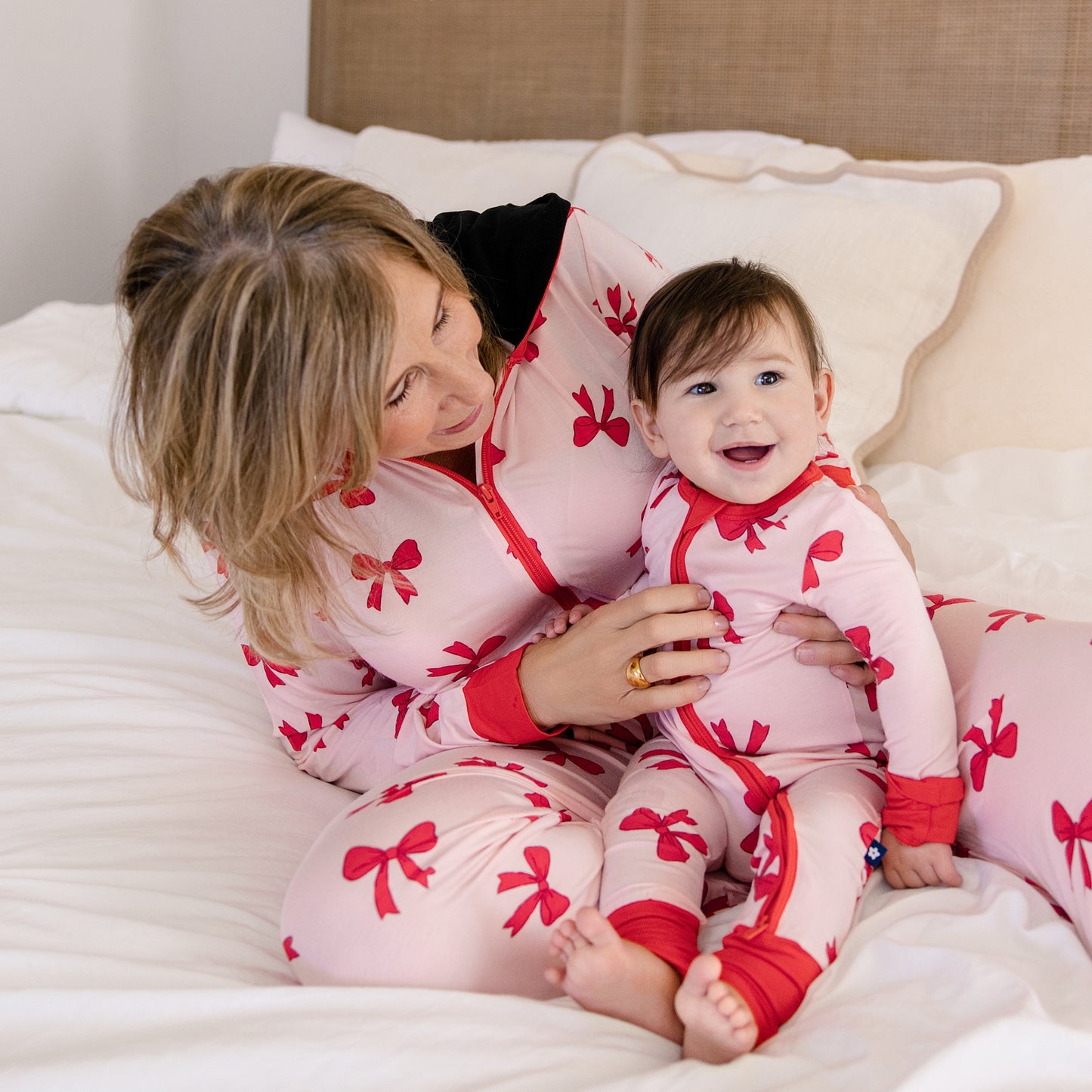 Women's Jumpsuit in Holiday Bows