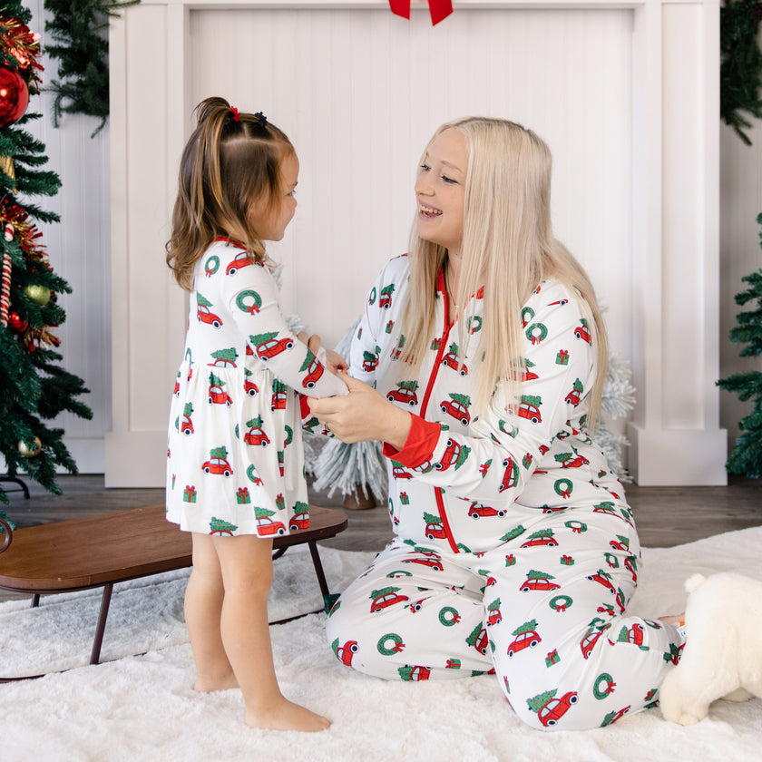 Women's Jumpsuit in Jingle Cars