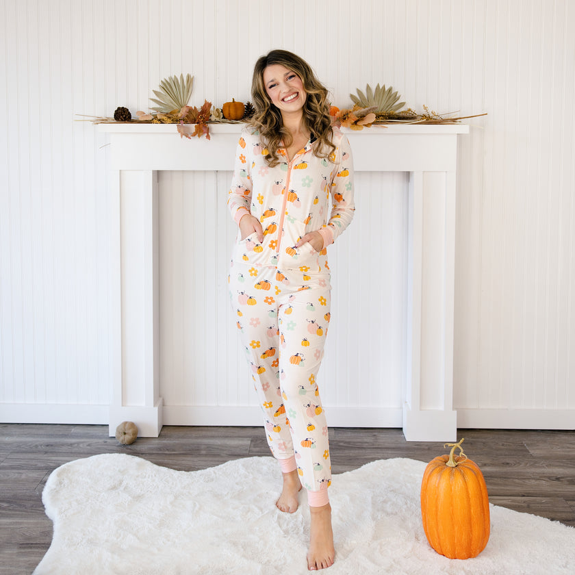 Women's Jumpsuit in Pumpkin Patch