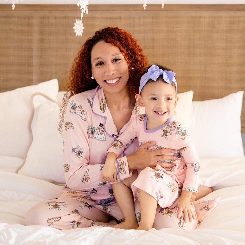 Women's Long Pajama Set in Hoppy Holidays