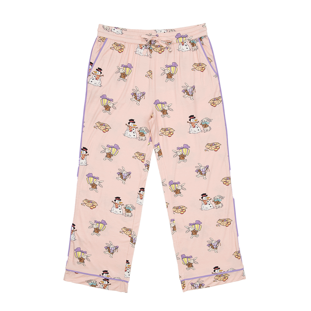 Women's Long Pajama Set in Hoppy Holidays