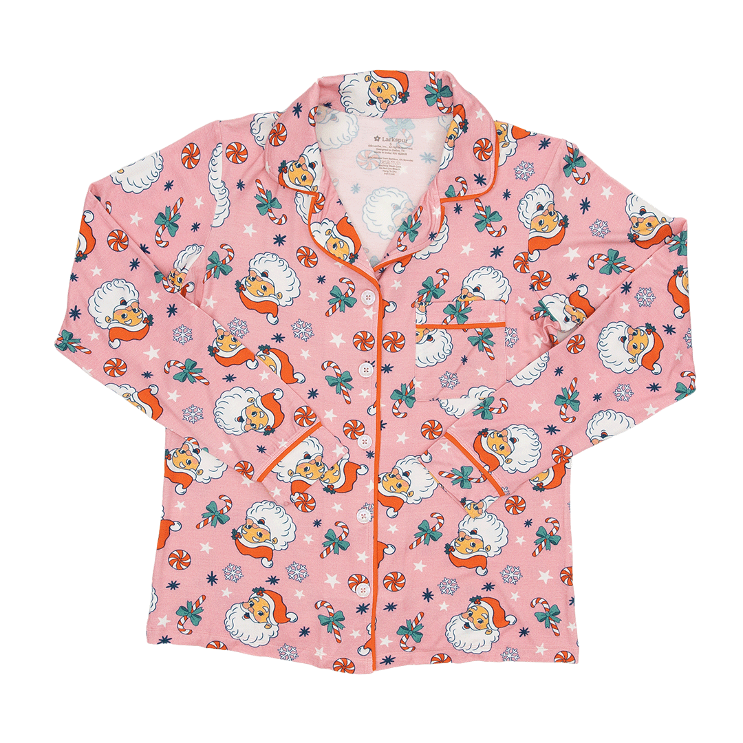 Women's Long Pajama Set in Santa Baby