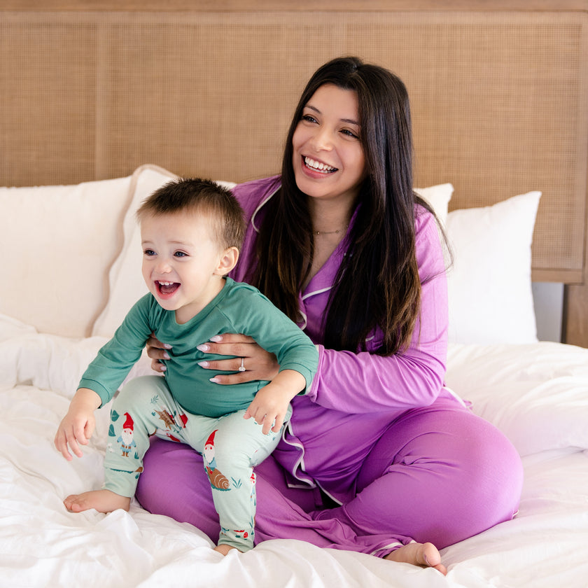 Women's Long Pajama Set in Lilac Dust