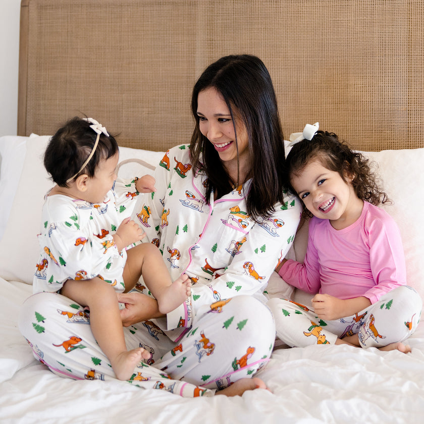 Women's Long Pajama Set in Pawder Patrol