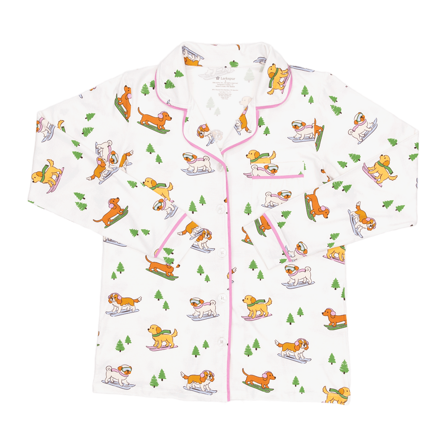 Women's Long Pajama Set in Pawder Patrol