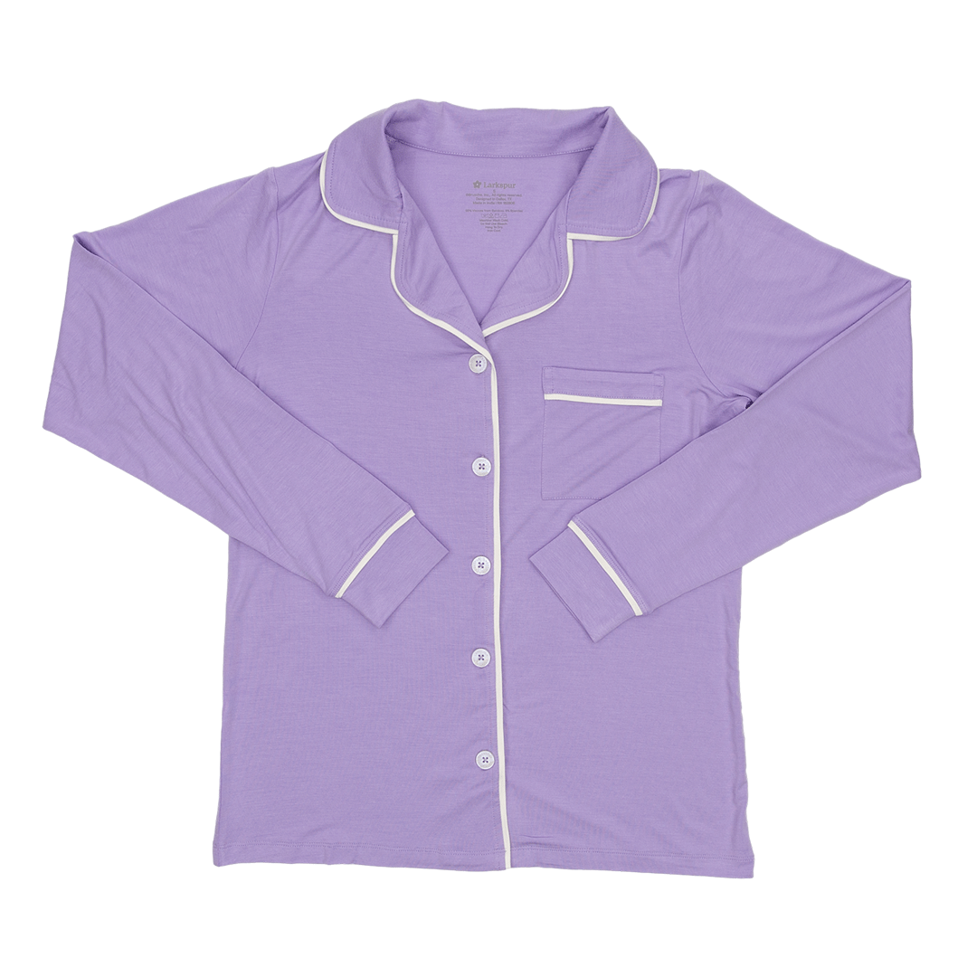 Women's Long Pajama Set in Plum Pudding