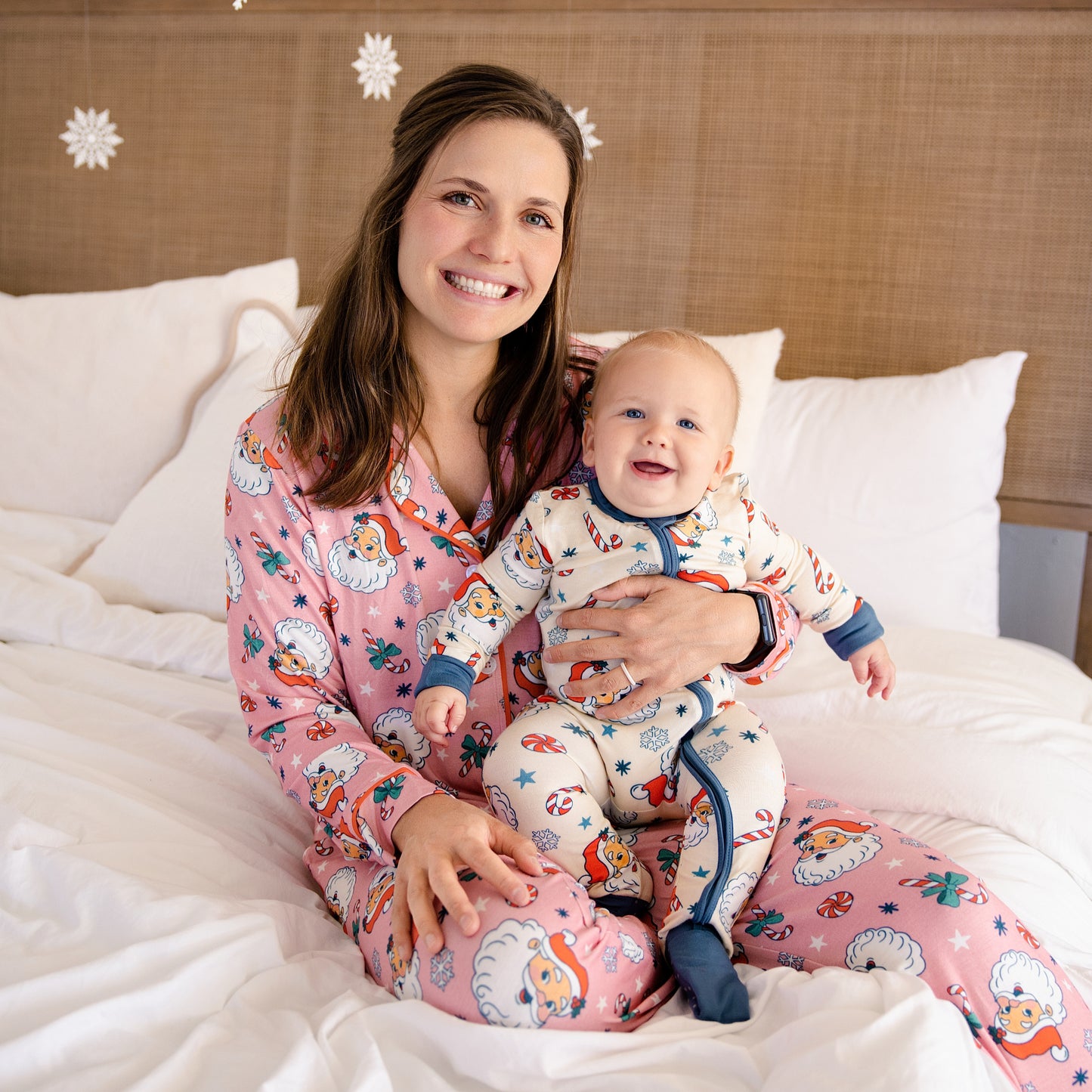 Women's Long Pajama Set in Santa Baby