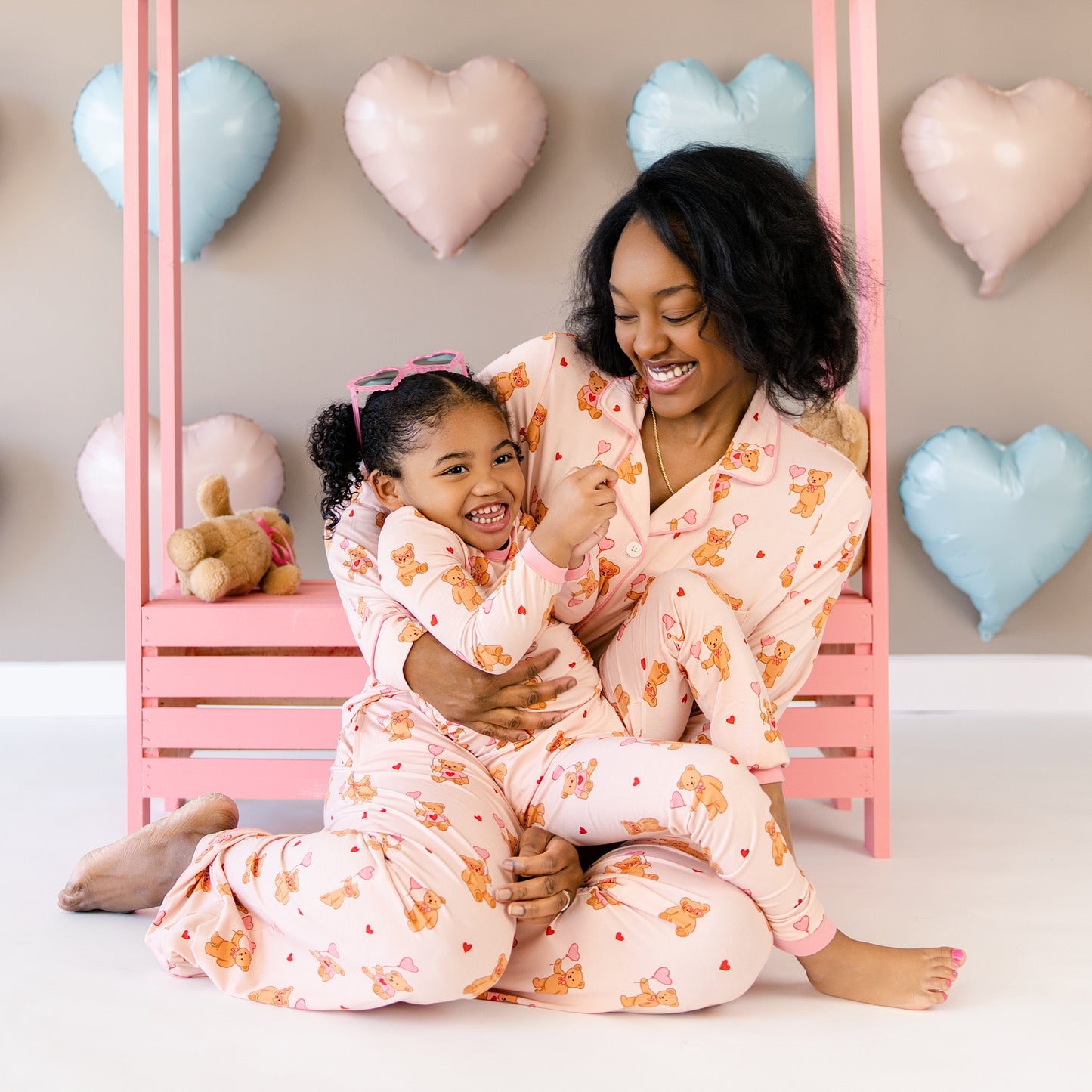 Women's Long Pajama Set in Strawbeary