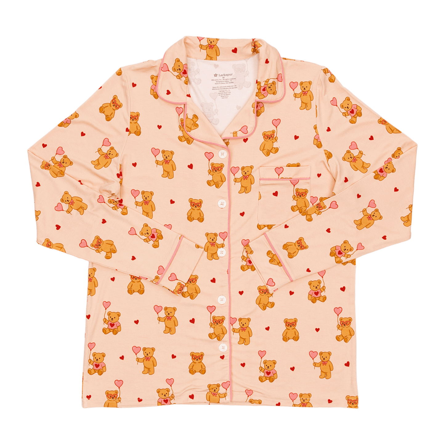 Women's Long Pajama Set in Strawbeary