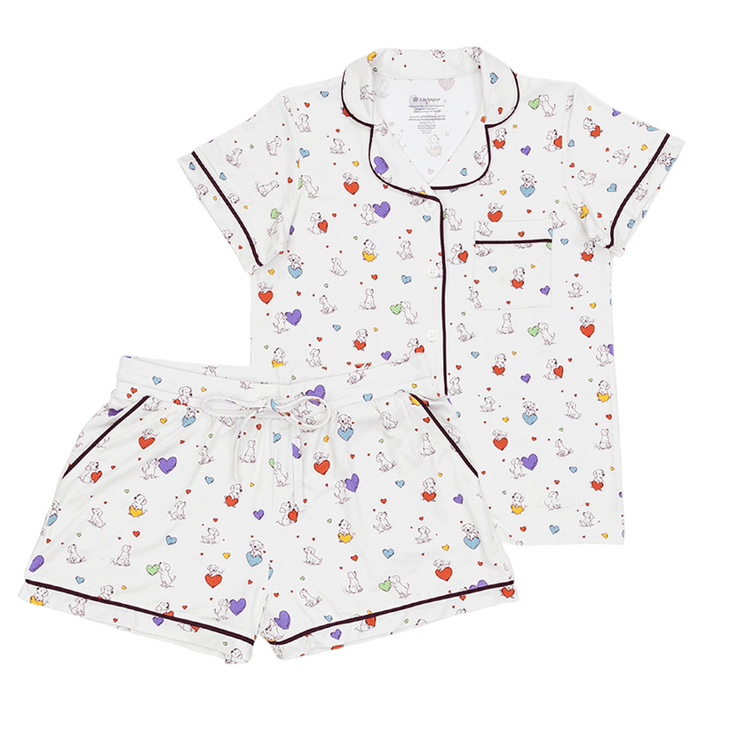 Women's Short Pajama Set in Puppy Love