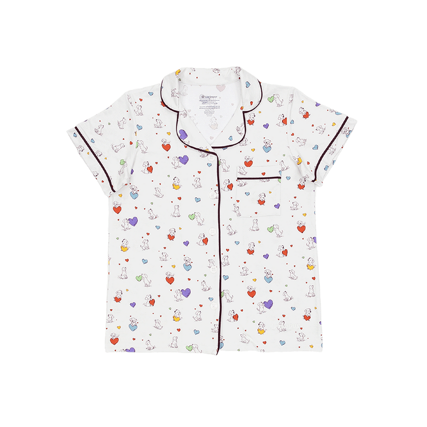 Women's Short Pajama Set in Puppy Love