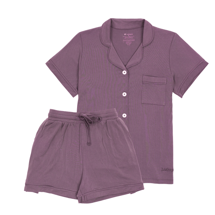 Women's Short Pajama Set in Currant