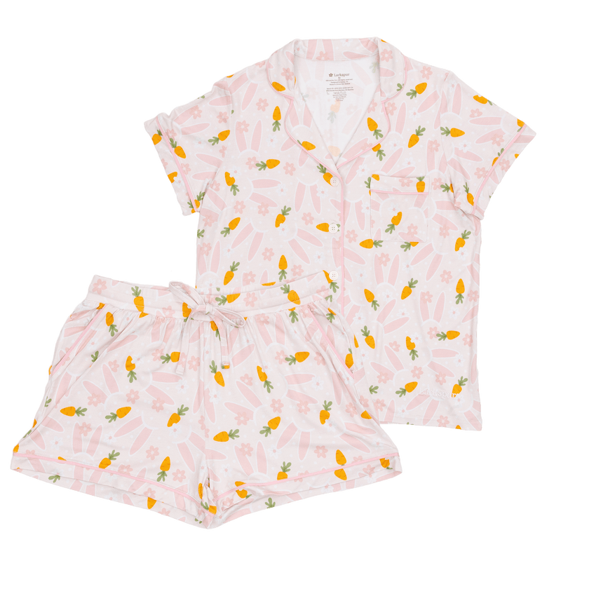 Women's Short Pajama Set in Honey Bunny