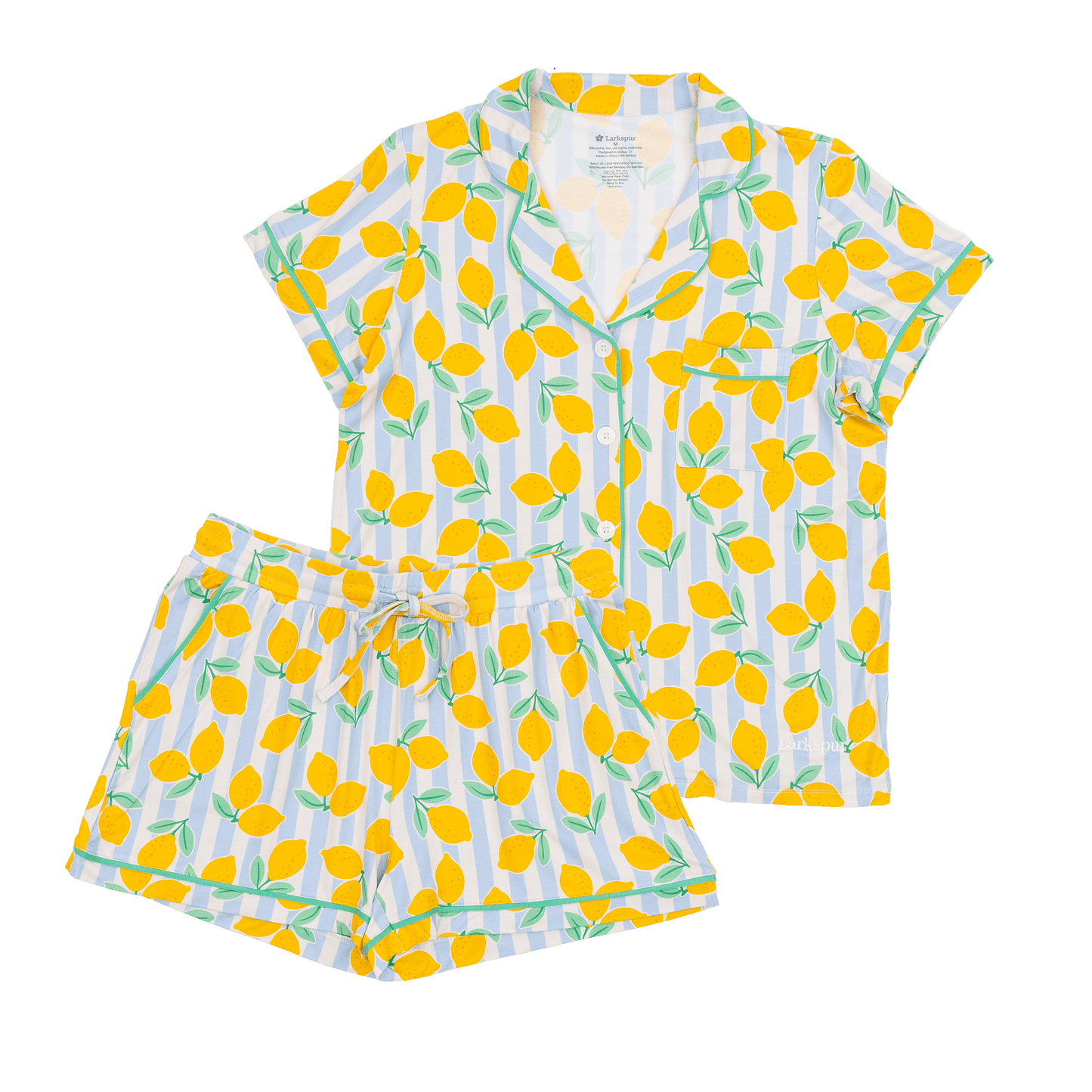 Women's Short Pajama Set in Lemonade