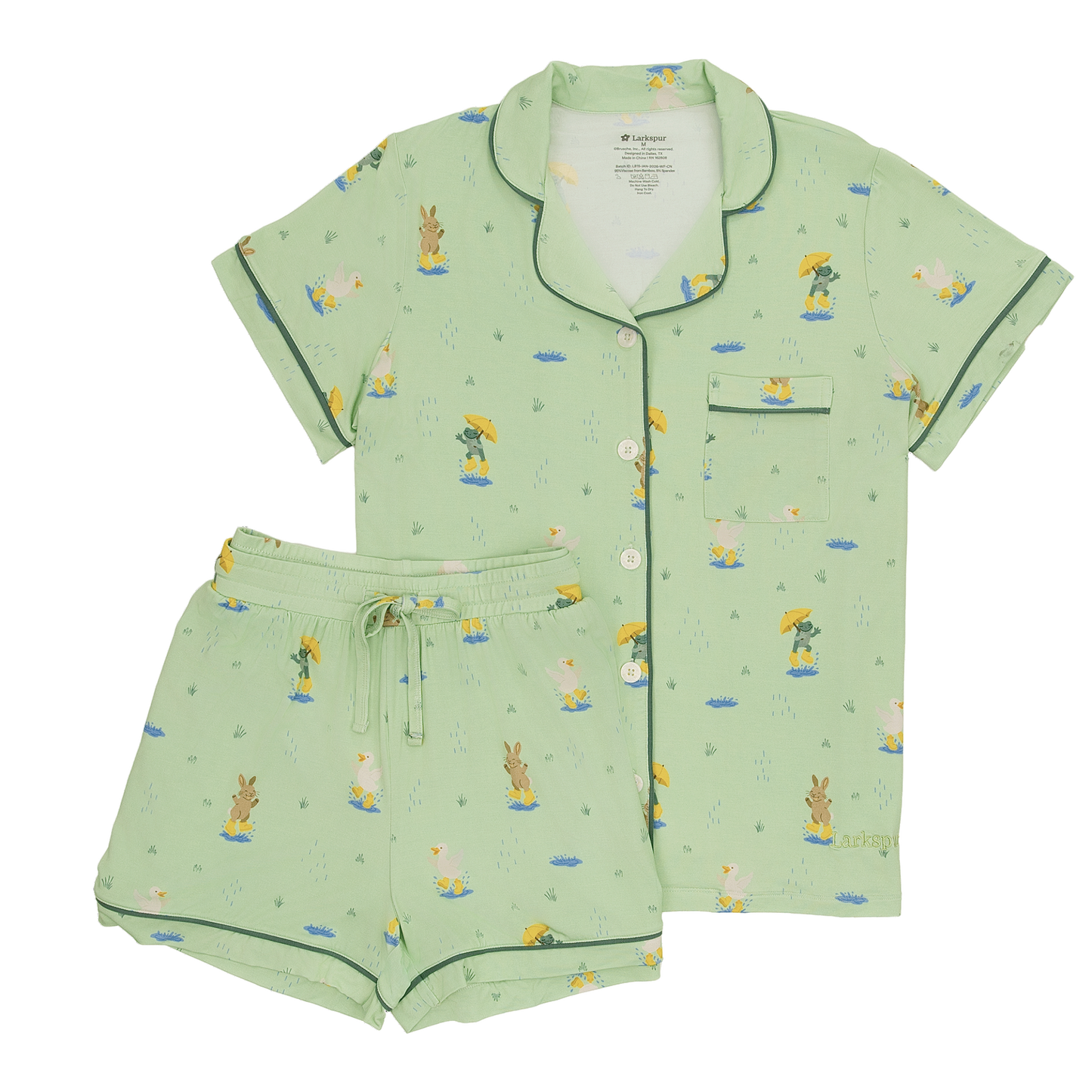 Women's Short Pajama Set in Puddle Jumpers