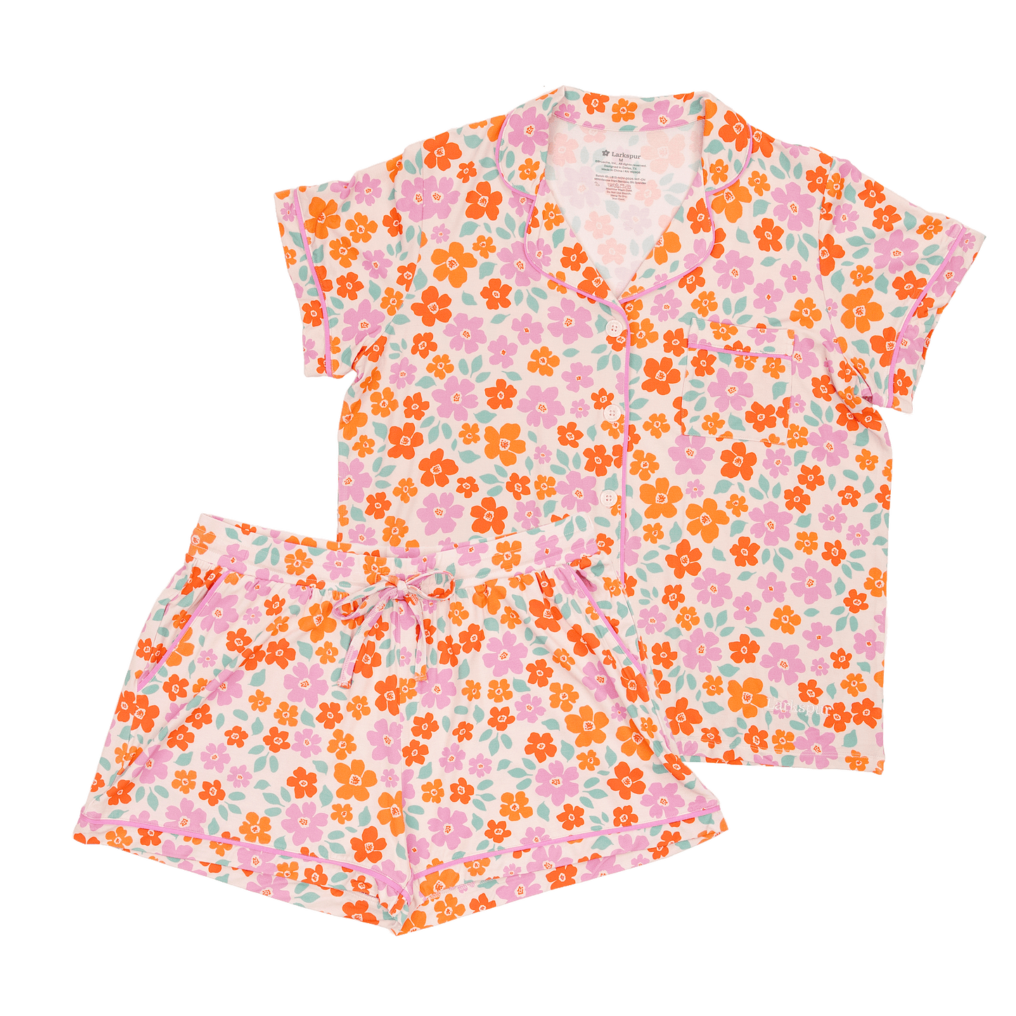 Women's Short Pajama Set in Sweet Blossom