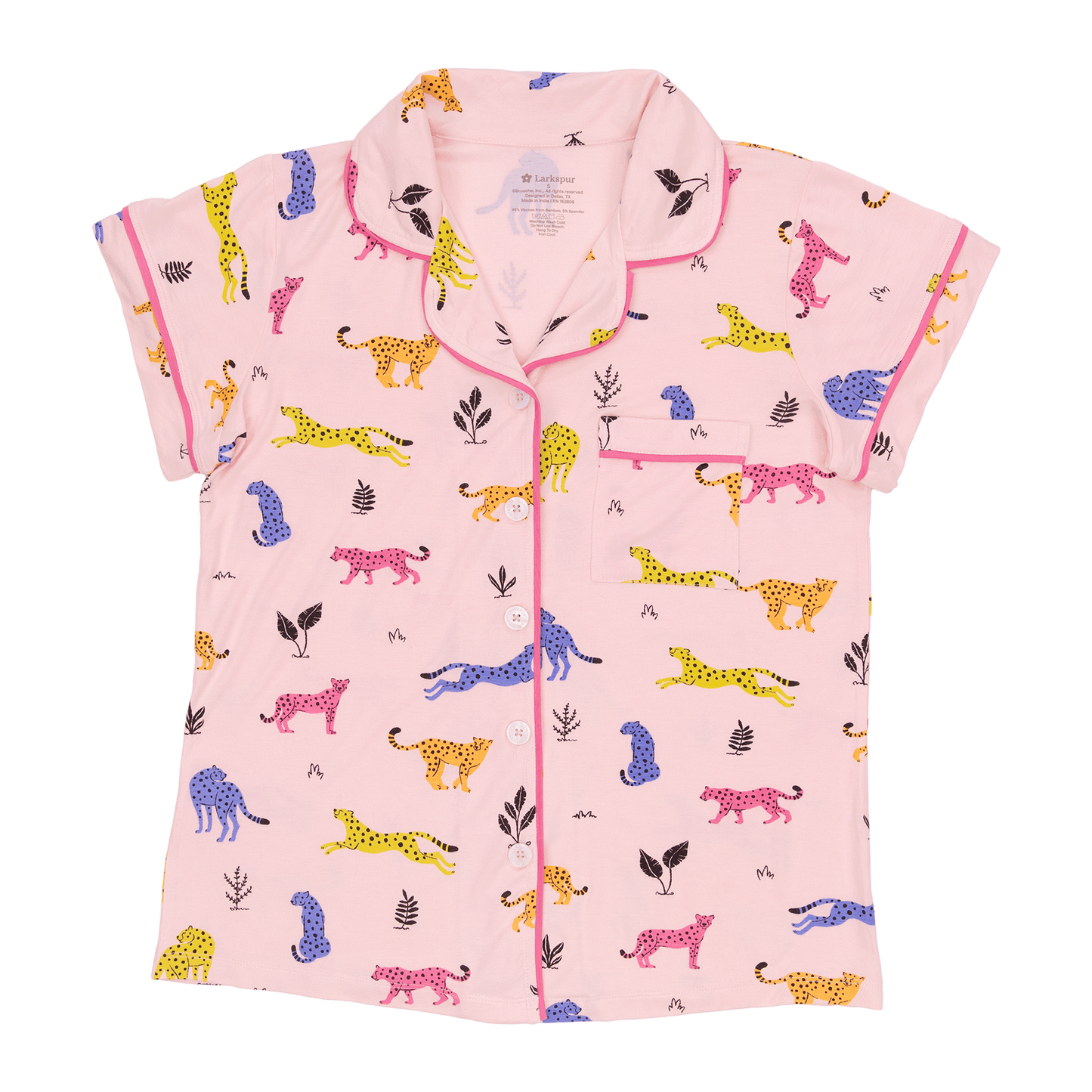 Women's Short Pajama Set in Jungle Cat