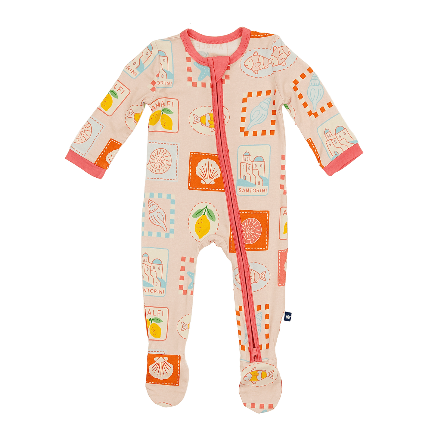 Zip Footie in Amalfi Dreams