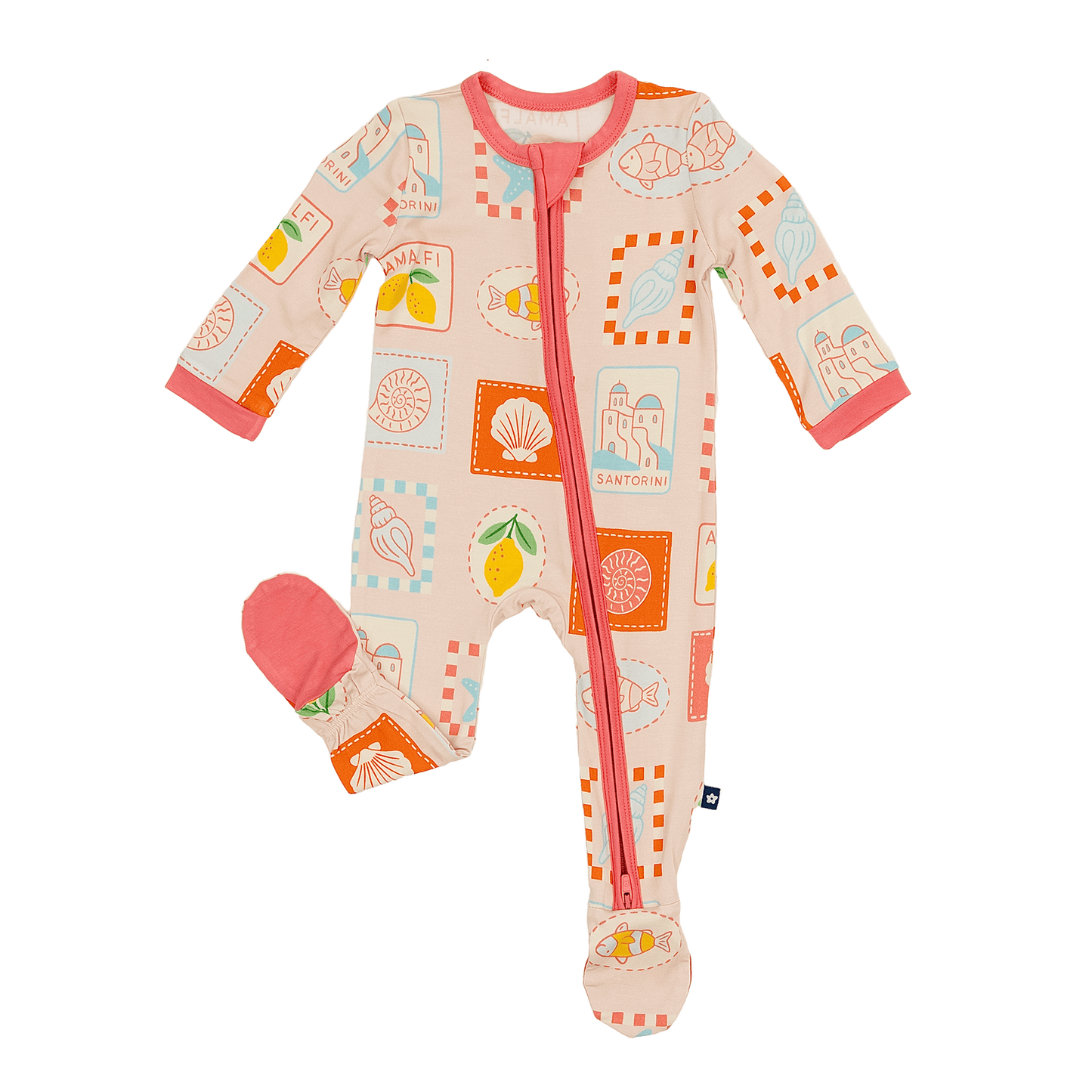 Zip Footie in Amalfi Dreams