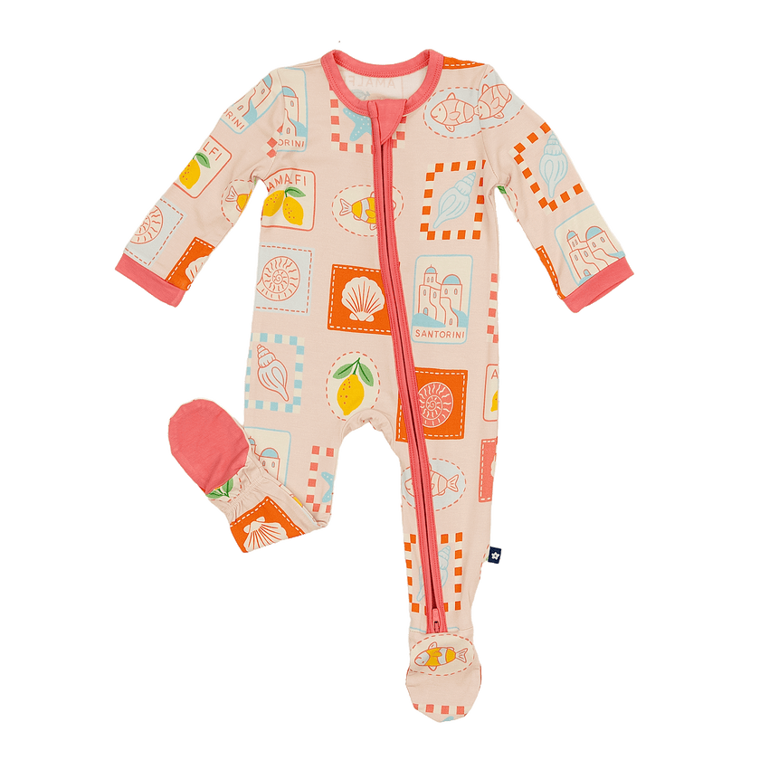 Zip Footie in Amalfi Dreams