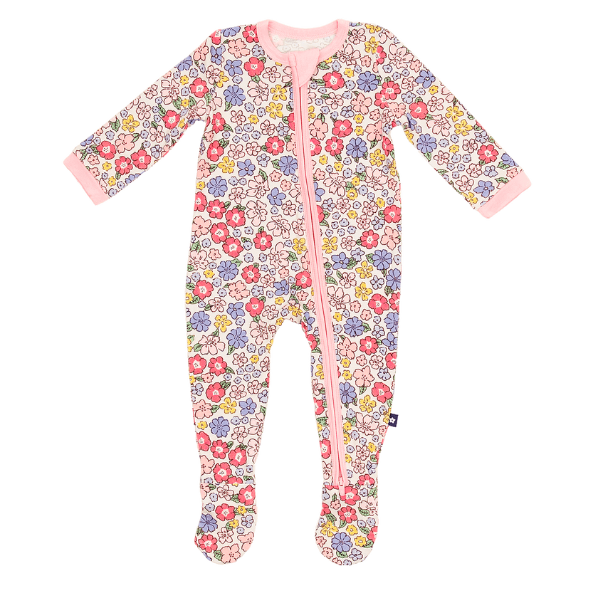 Zip Footie in Ditsy Delight