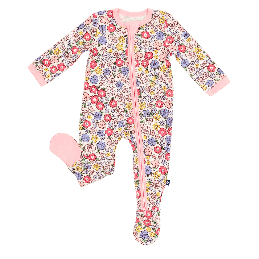 Zip Footie in Ditsy Delight