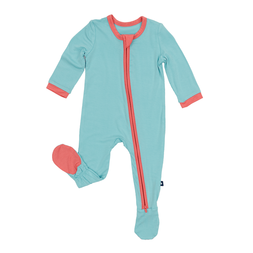 Limited Edition Zip Footie in Electric Blue