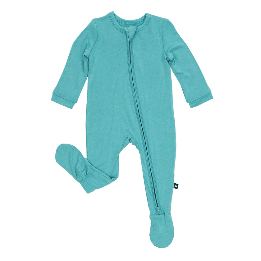 Zip Footie in Emerald