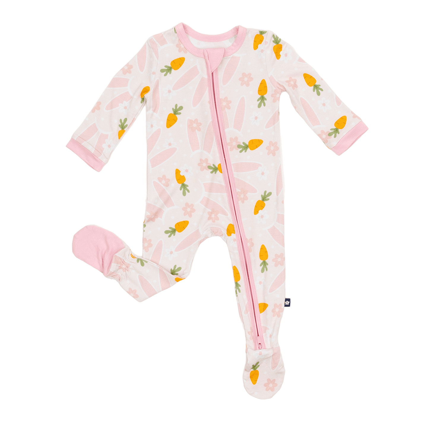 Zip Footie in Honey Bunny
