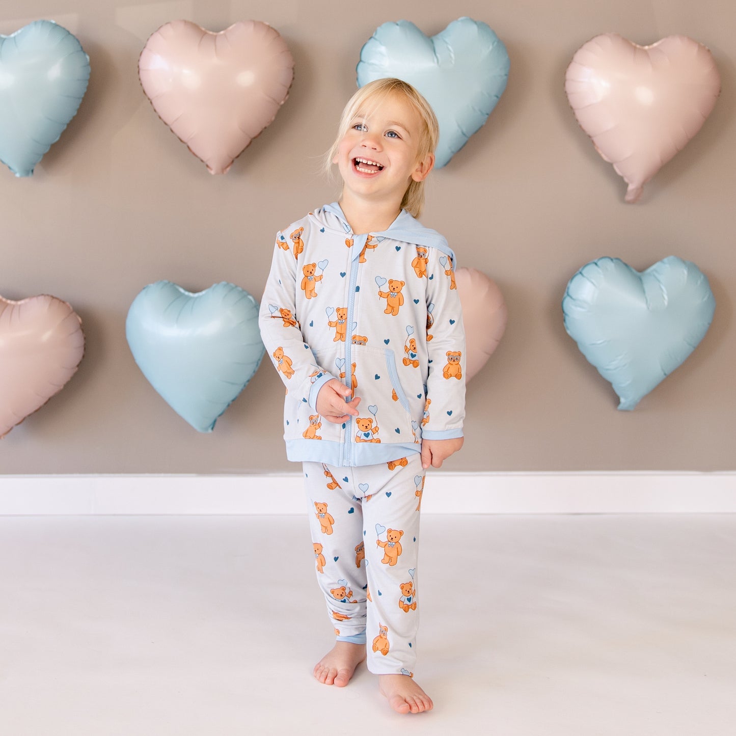 Zip Hoodie in Bluebeary