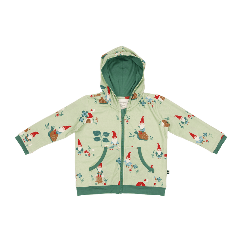 Zip Hoodie in Gnomes