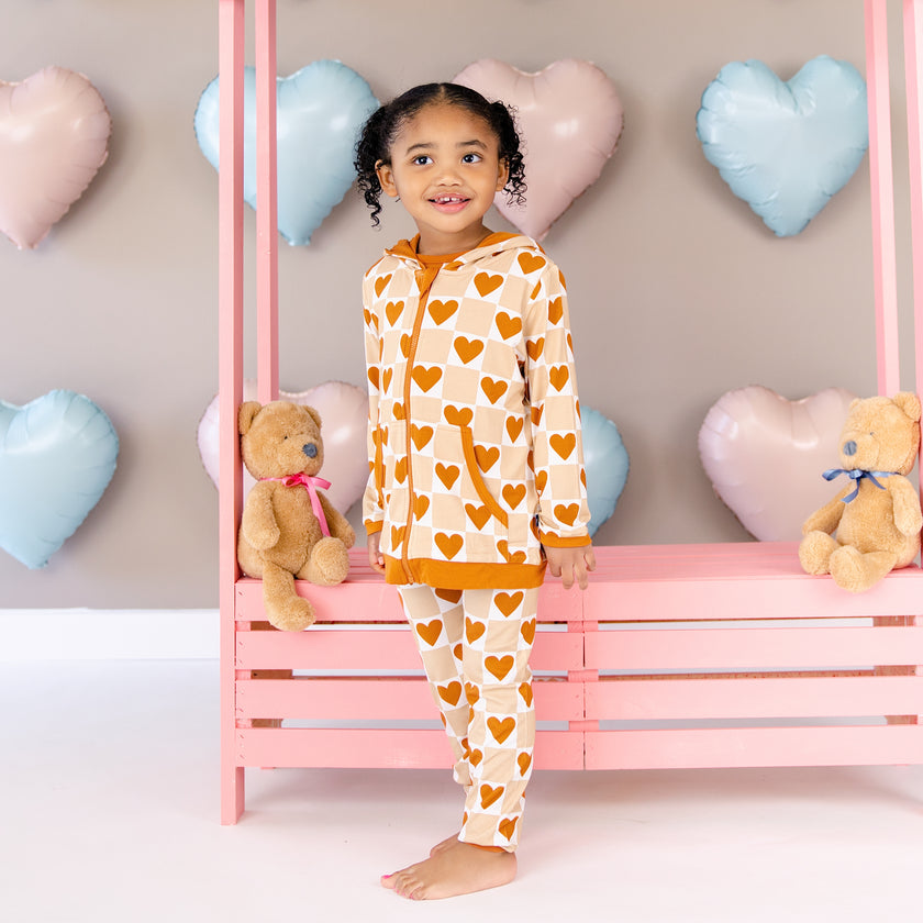 Zip Hoodie in Heart of Gold