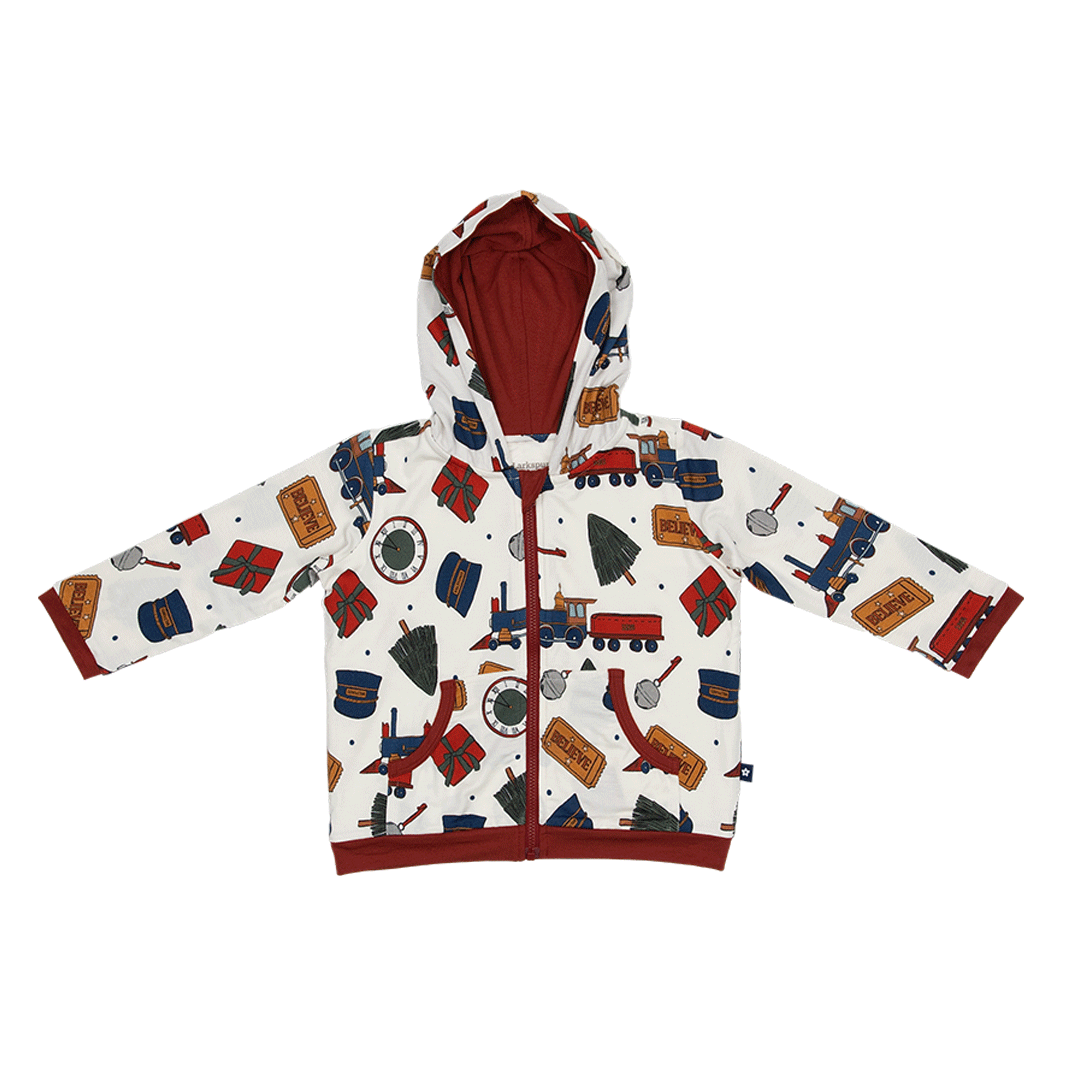 Zip Hoodie in Holiday Express