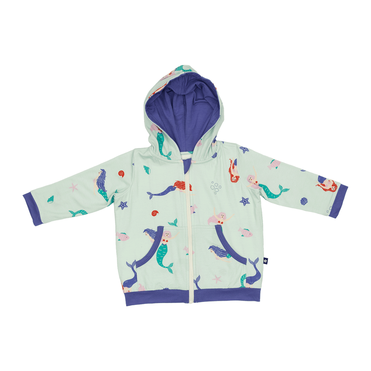 Zip Hoodie in Mermaids