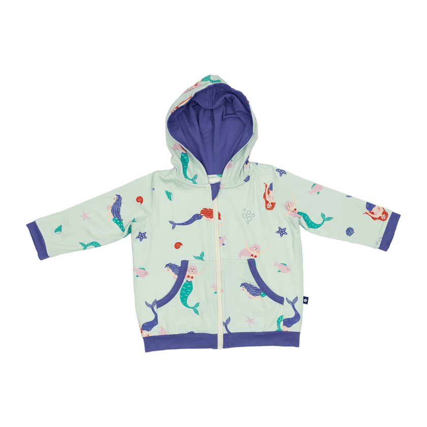Zip Hoodie in Mermaids