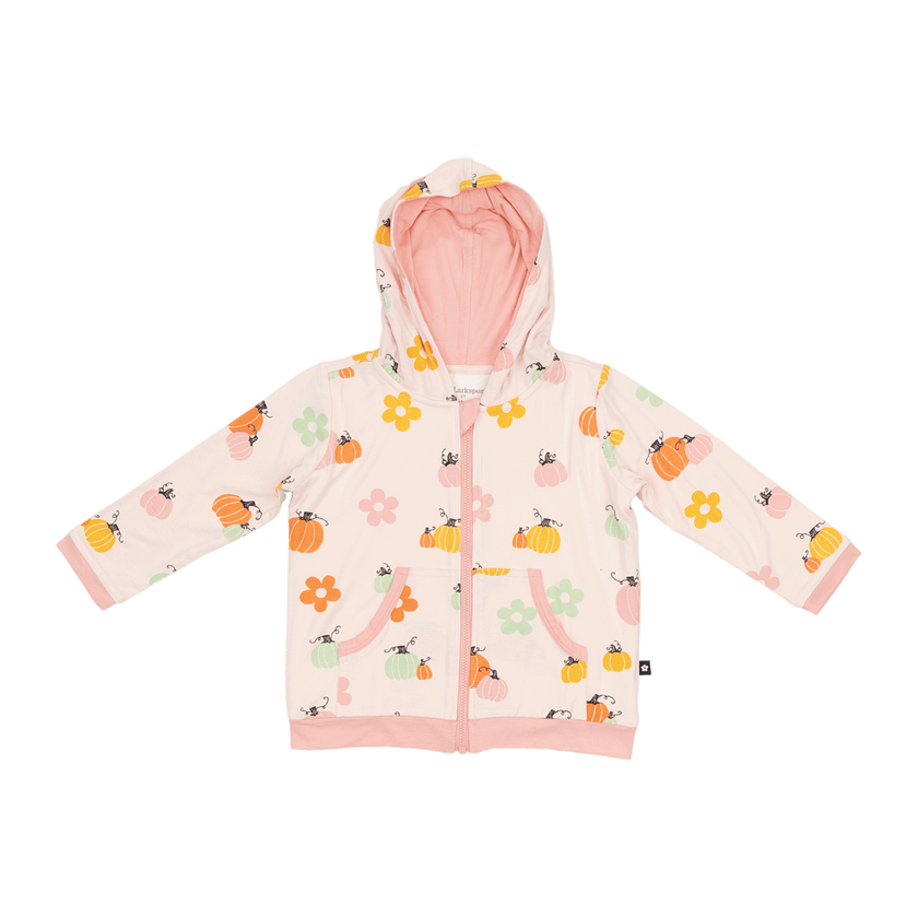 Zip Hoodie in Pumpkin Patch